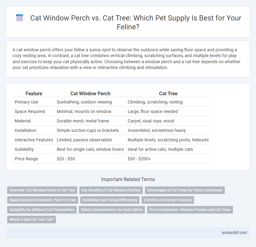 Cat Window Perch vs. Cat Tree: Which Pet Supply Is Best for Your Feline?