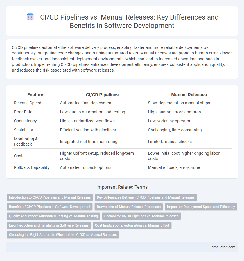 CI/CD Pipelines vs. Manual Releases: Key Differences and Benefits in Software Development