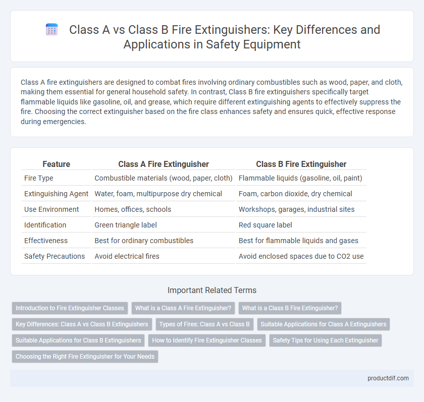 Class A vs Class B Fire Extinguishers: Key Differences and Applications in Safety Equipment