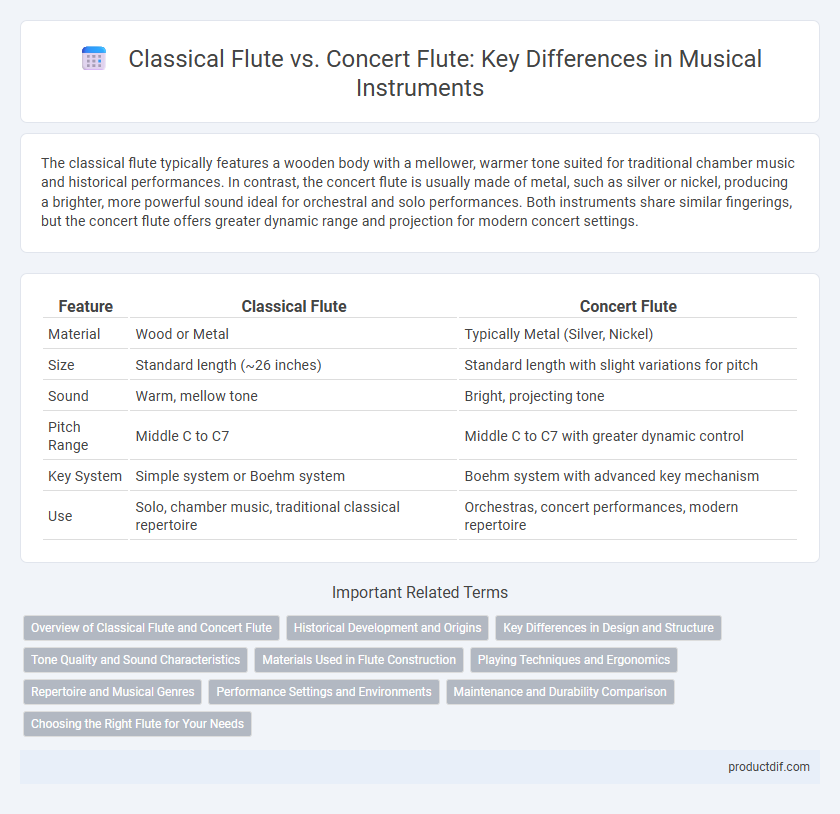 Classical Flute vs. Concert Flute: Key Differences in Musical Instruments