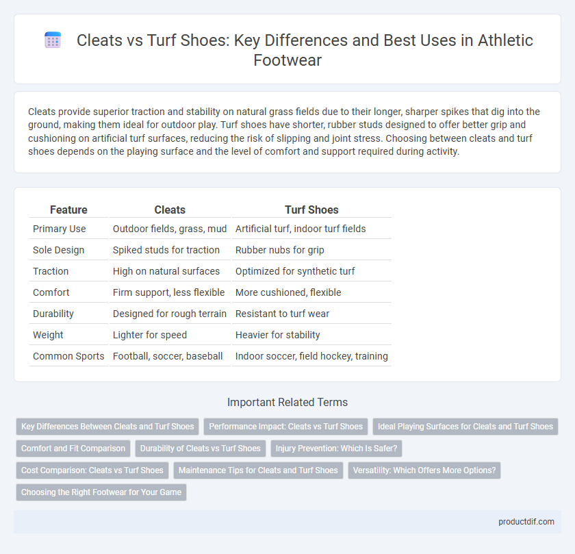 Cleats vs Turf Shoes: Key Differences and Best Uses in Athletic Footwear