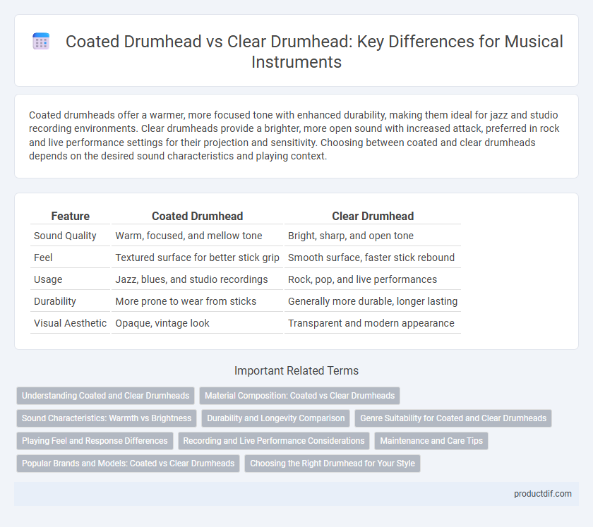 Coated Drumhead vs Clear Drumhead: Key Differences for Musical Instruments