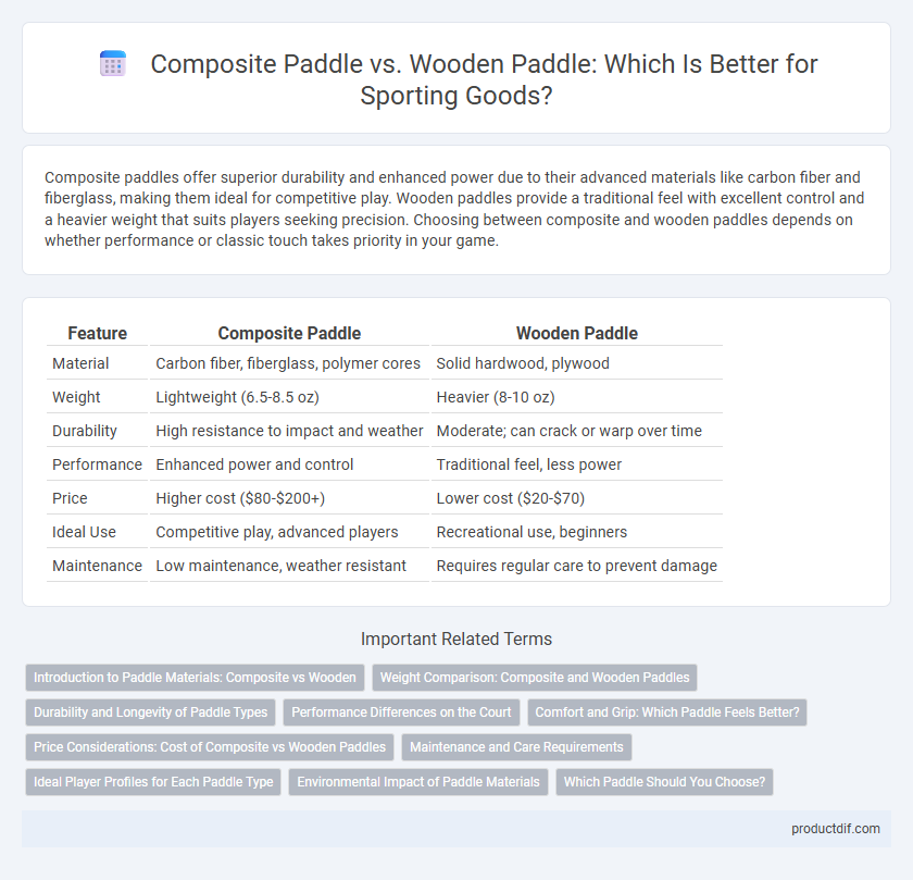 Composite Paddle vs. Wooden Paddle: Which Is Better for Sporting Goods?