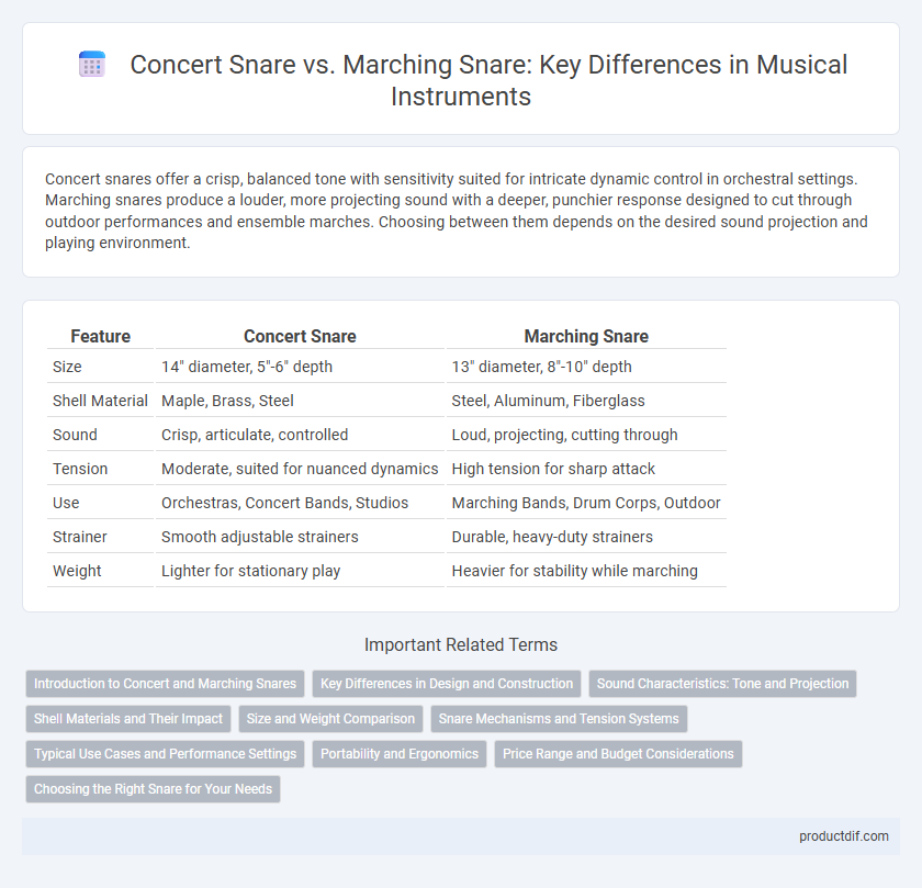 Concert Snare vs. Marching Snare: Key Differences in Musical Instruments