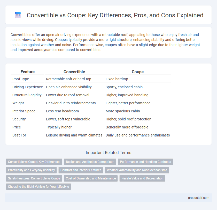 Convertible vs Coupe: Key Differences, Pros, and Cons Explained
