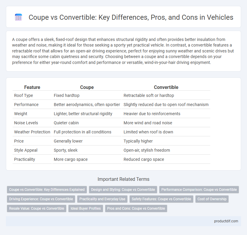 Coupe vs Convertible: Key Differences, Pros, and Cons in Vehicles