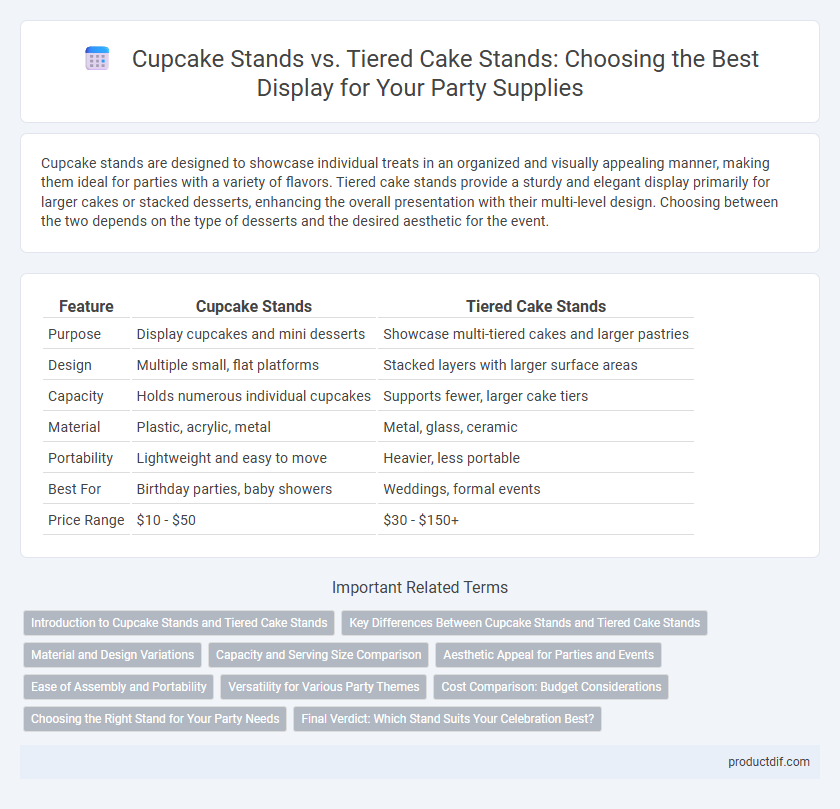 Cupcake Stands vs. Tiered Cake Stands: Choosing the Best Display for Your Party Supplies