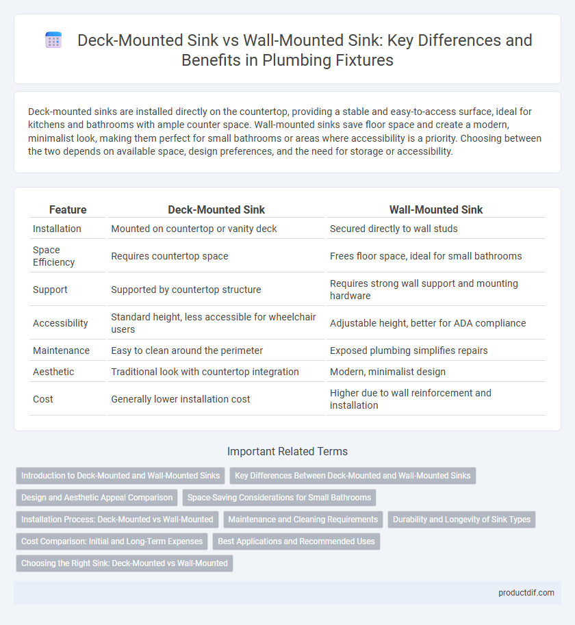 Deck-Mounted Sink vs Wall-Mounted Sink: Key Differences and Benefits in Plumbing Fixtures