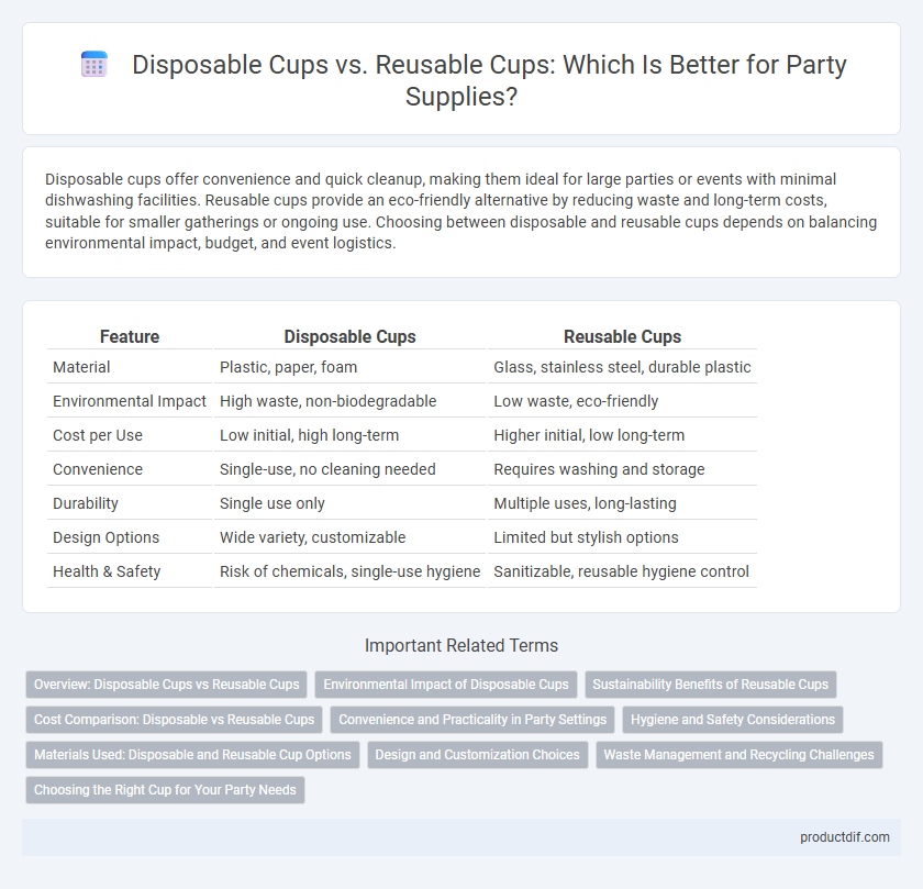 Disposable Cups vs. Reusable Cups: Which Is Better for Party Supplies?