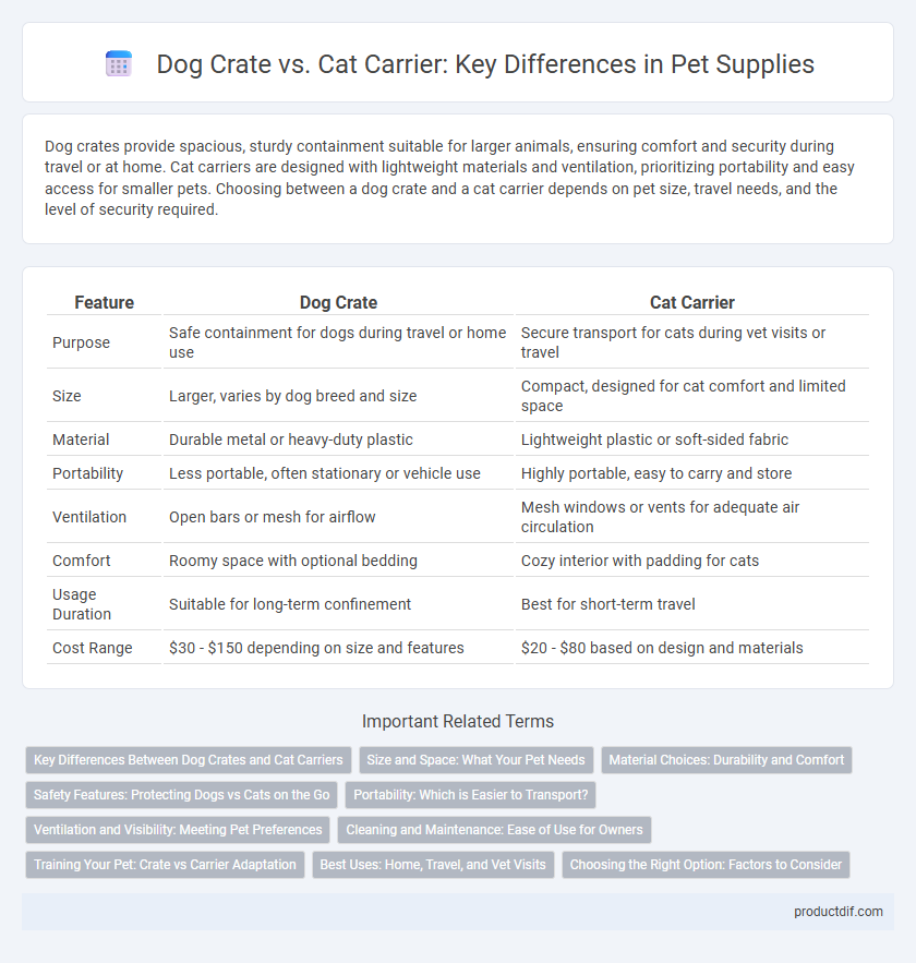 Dog Crate vs. Cat Carrier: Key Differences in Pet Supplies