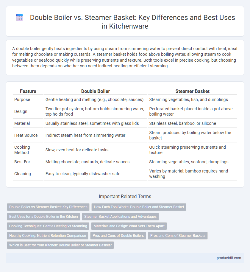 Double Boiler vs. Steamer Basket: Key Differences and Best Uses in Kitchenware