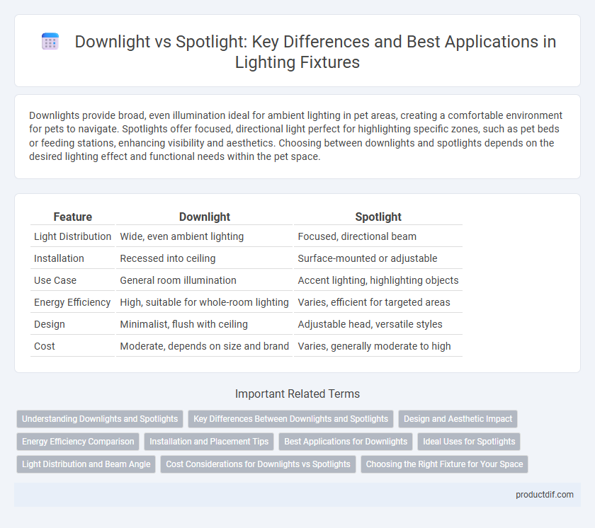 Downlight vs Spotlight: Key Differences and Best Applications in Lighting Fixtures