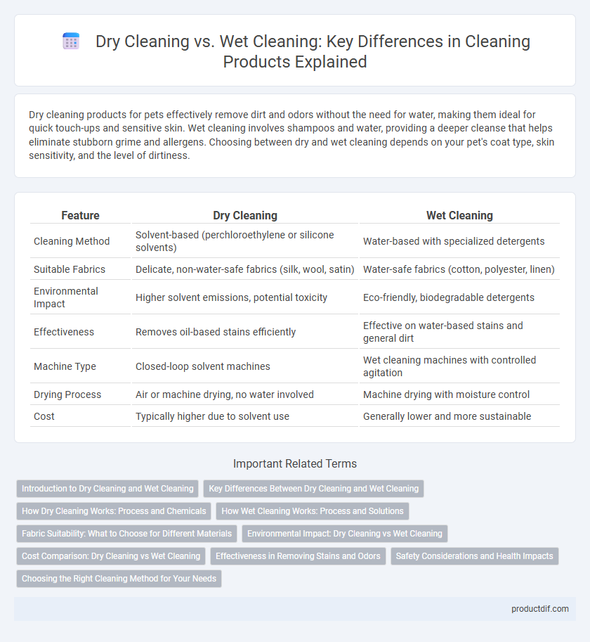 Dry Cleaning vs. Wet Cleaning: Key Differences in Cleaning Products Explained
