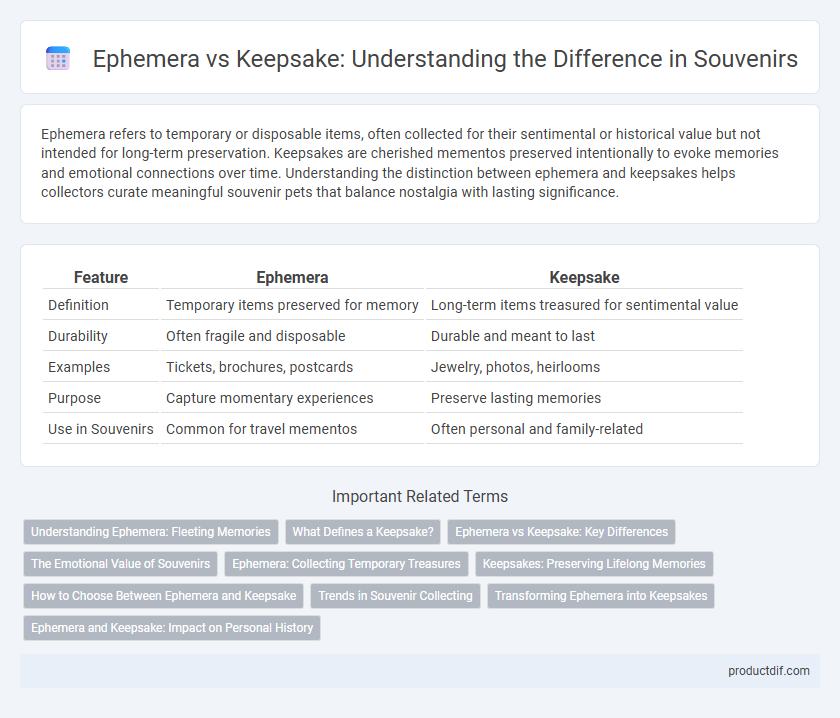 Ephemera vs Keepsake: Understanding the Difference in Souvenirs