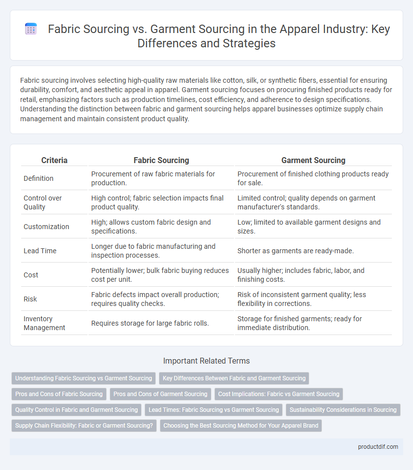 Fabric Sourcing vs. Garment Sourcing in the Apparel Industry: Key Differences and Strategies