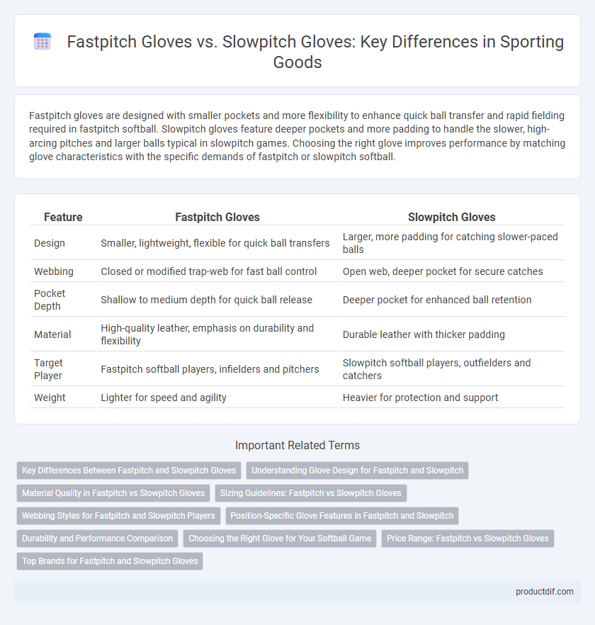 Fastpitch Gloves vs. Slowpitch Gloves: Key Differences in Sporting Goods
