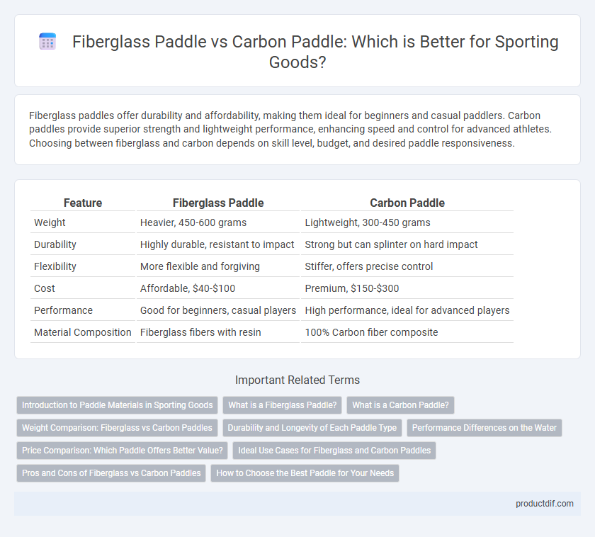 Fiberglass Paddle vs Carbon Paddle: Which is Better for Sporting Goods?