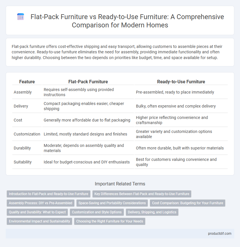Flat-Pack Furniture vs Ready-to-Use Furniture: A Comprehensive Comparison for Modern Homes