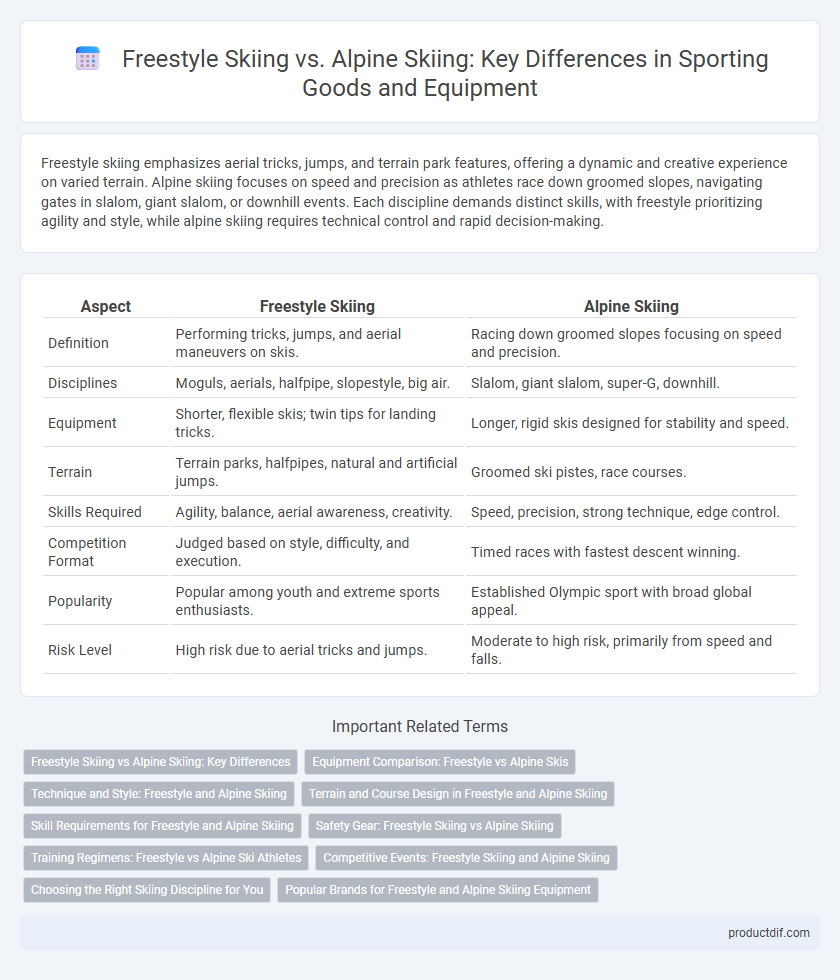 Freestyle Skiing vs. Alpine Skiing: Key Differences in Sporting Goods and Equipment