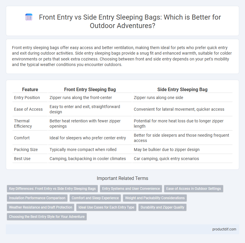 Front Entry vs Side Entry Sleeping Bags: Which is Better for Outdoor Adventures?