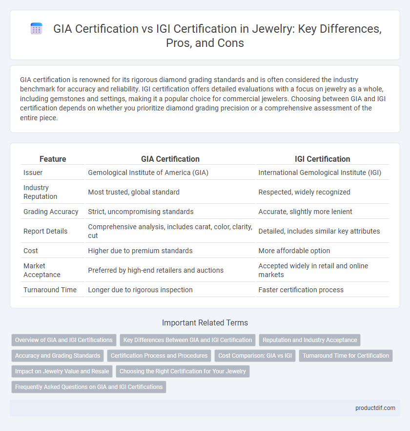 GIA Certification vs IGI Certification in Jewelry: Key Differences, Pros, and Cons