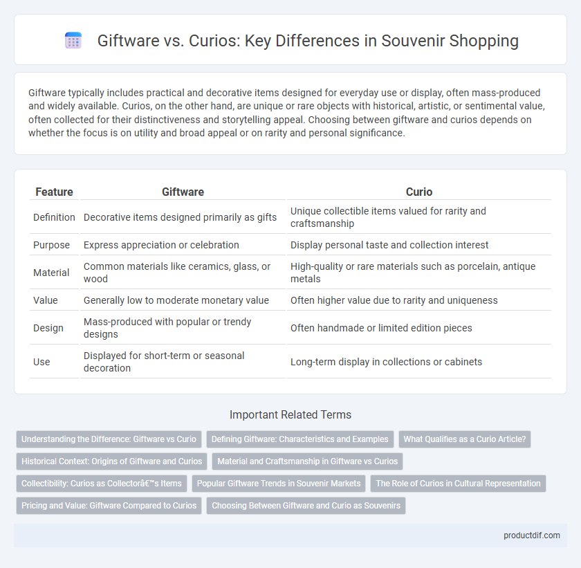 Giftware vs. Curios: Key Differences in Souvenir Shopping