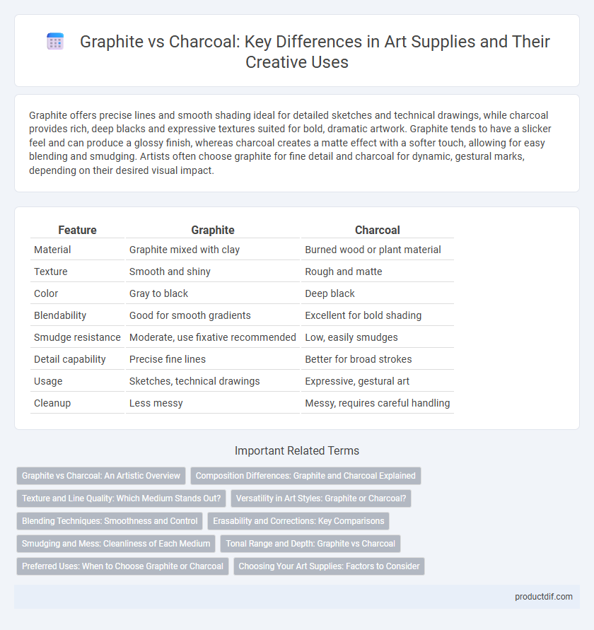 Graphite vs Charcoal: Key Differences in Art Supplies and Their Creative Uses