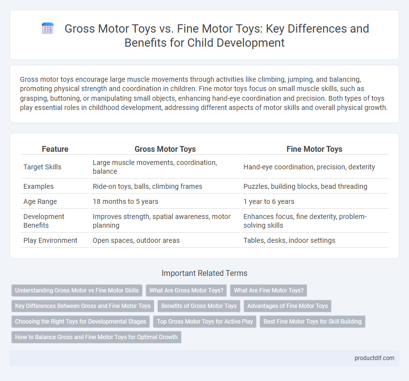 Gross Motor Toys vs. Fine Motor Toys: Key Differences and Benefits for Child Development
