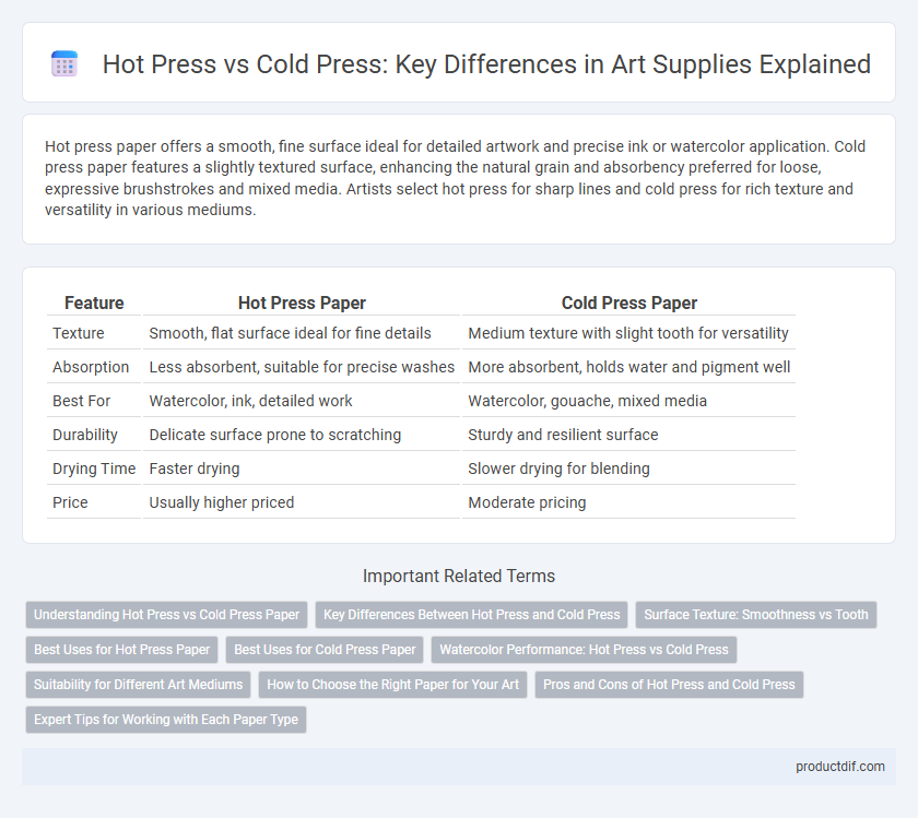 Hot Press vs Cold Press: Key Differences in Art Supplies Explained
