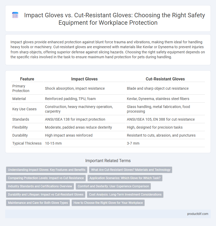 Impact Gloves vs. Cut-Resistant Gloves: Choosing the Right Safety Equipment for Workplace Protection