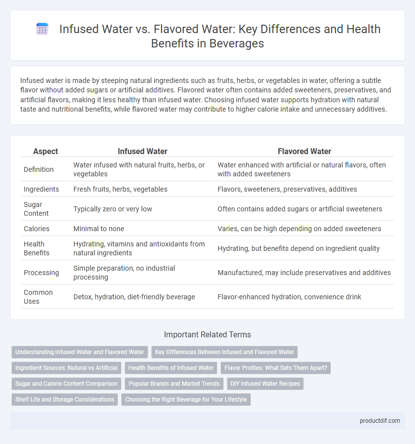 Infused Water vs. Flavored Water: Key Differences and Health Benefits in Beverages