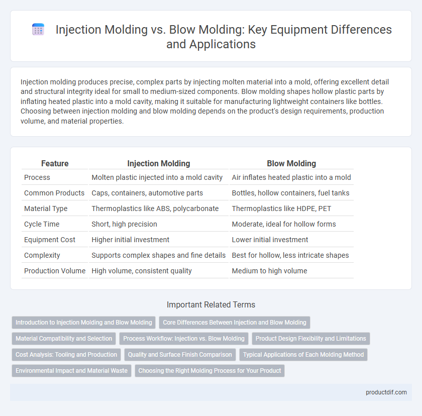 Injection Molding vs. Blow Molding: Key Equipment Differences and Applications