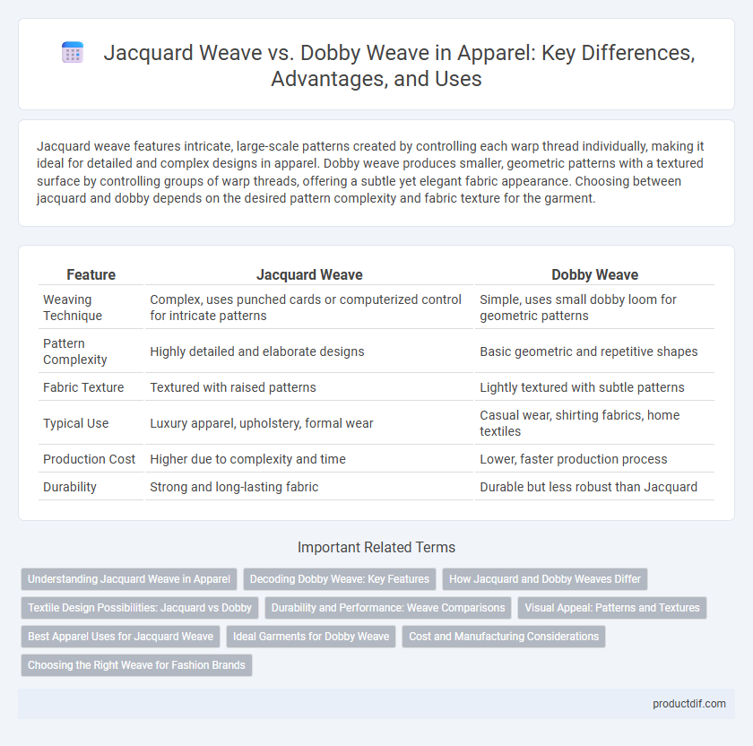 Jacquard Weave vs. Dobby Weave in Apparel: Key Differences, Advantages, and Uses