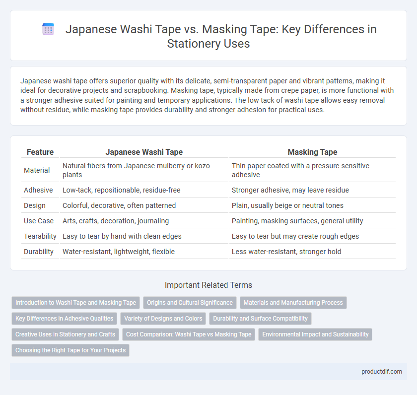 Japanese Washi Tape vs. Masking Tape: Key Differences in Stationery Uses