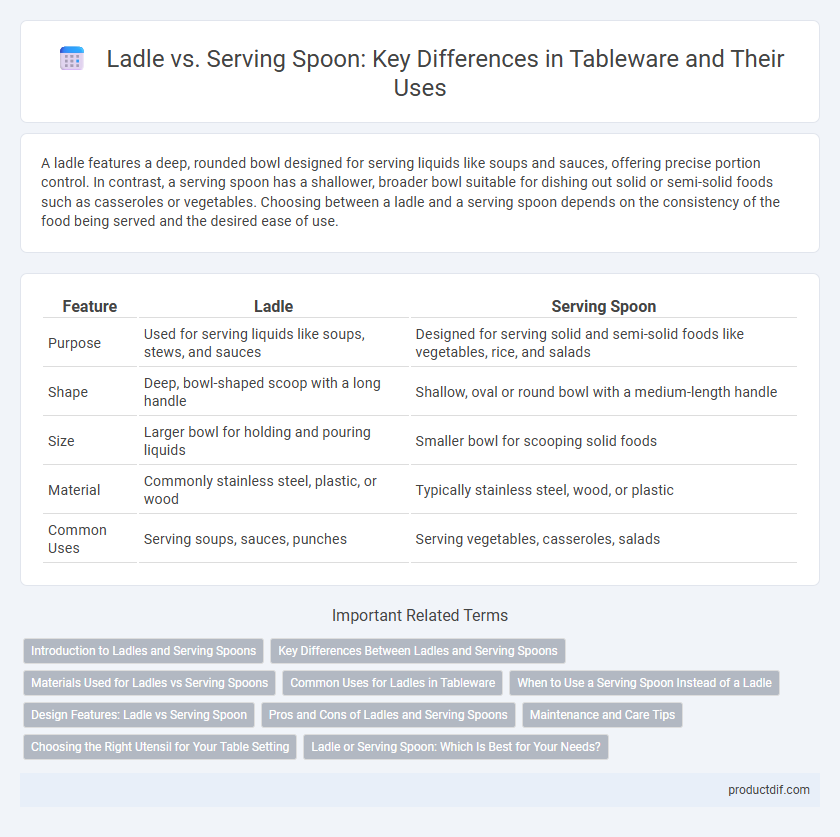 Ladle vs. Serving Spoon: Key Differences in Tableware and Their Uses