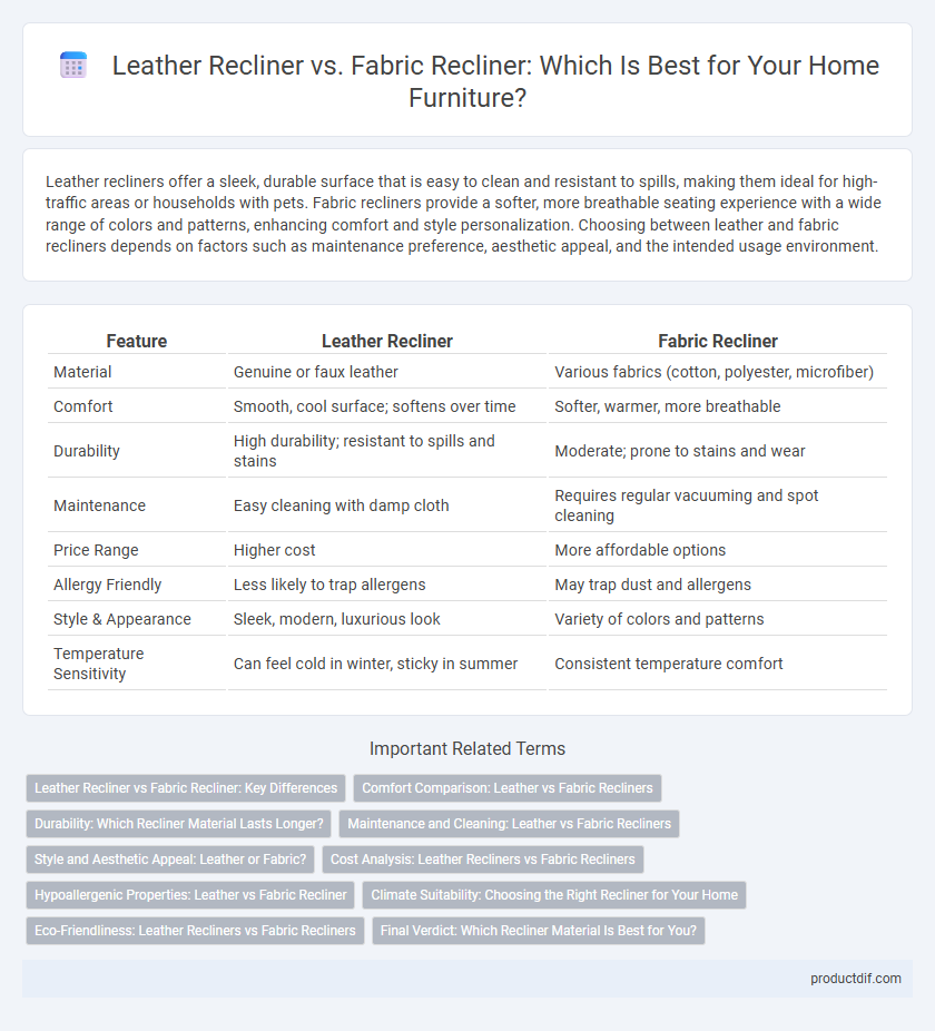 Leather Recliner vs. Fabric Recliner: Which Is Best for Your Home Furniture?