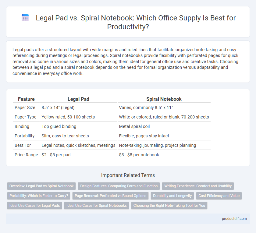 Legal Pad vs. Spiral Notebook: Which Office Supply Is Best for Productivity?