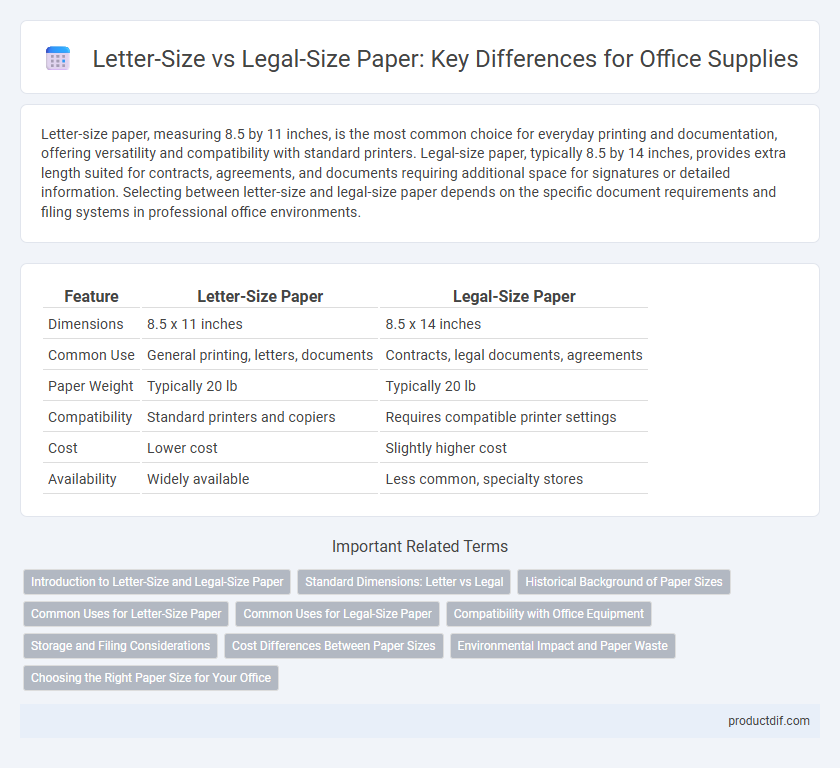 Letter-Size vs Legal-Size Paper: Key Differences for Office Supplies