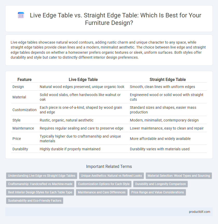 Live Edge Table vs. Straight Edge Table: Which Is Best for Your Furniture Design?