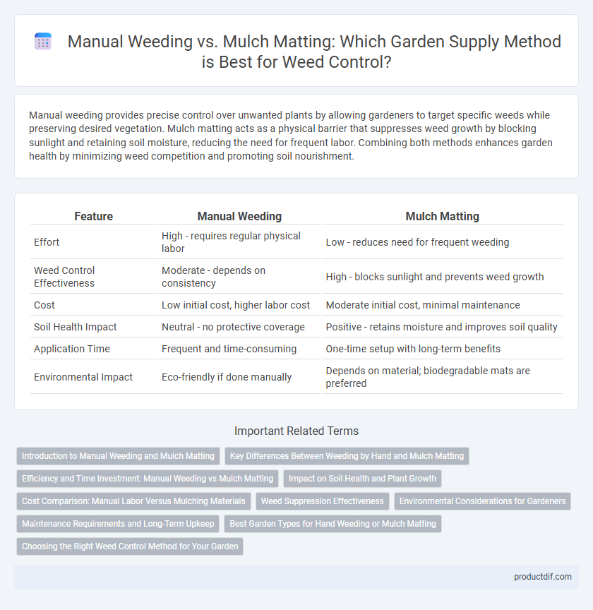 Manual Weeding vs. Mulch Matting: Which Garden Supply Method is Best for Weed Control?