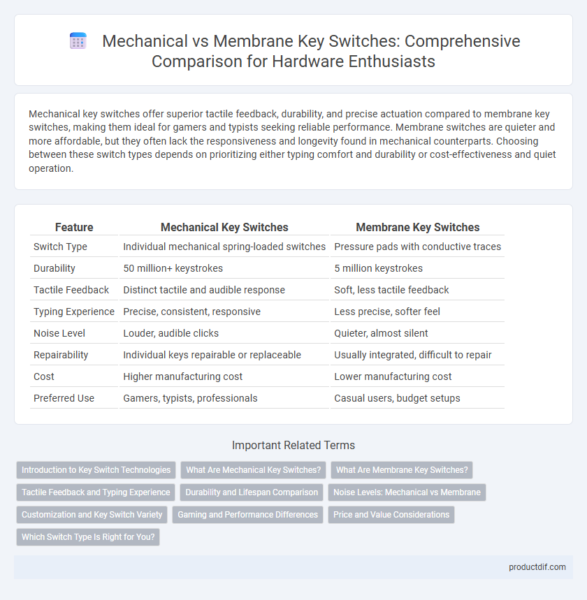 Mechanical vs Membrane Key Switches: Comprehensive Comparison for Hardware Enthusiasts