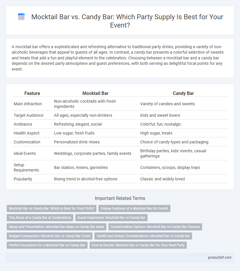 Mocktail Bar vs. Candy Bar: Which Party Supply Is Best for Your Event?
