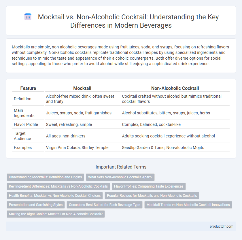 Mocktail vs. Non-Alcoholic Cocktail: Understanding the Key Differences in Modern Beverages