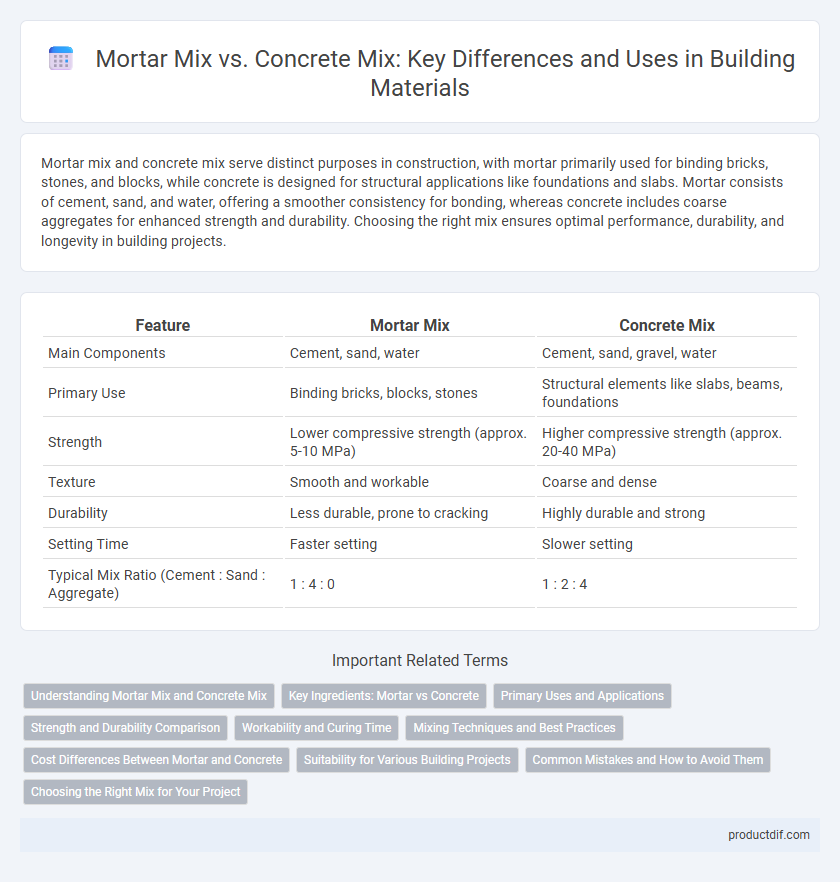 Mortar Mix vs. Concrete Mix: Key Differences and Uses in Building Materials