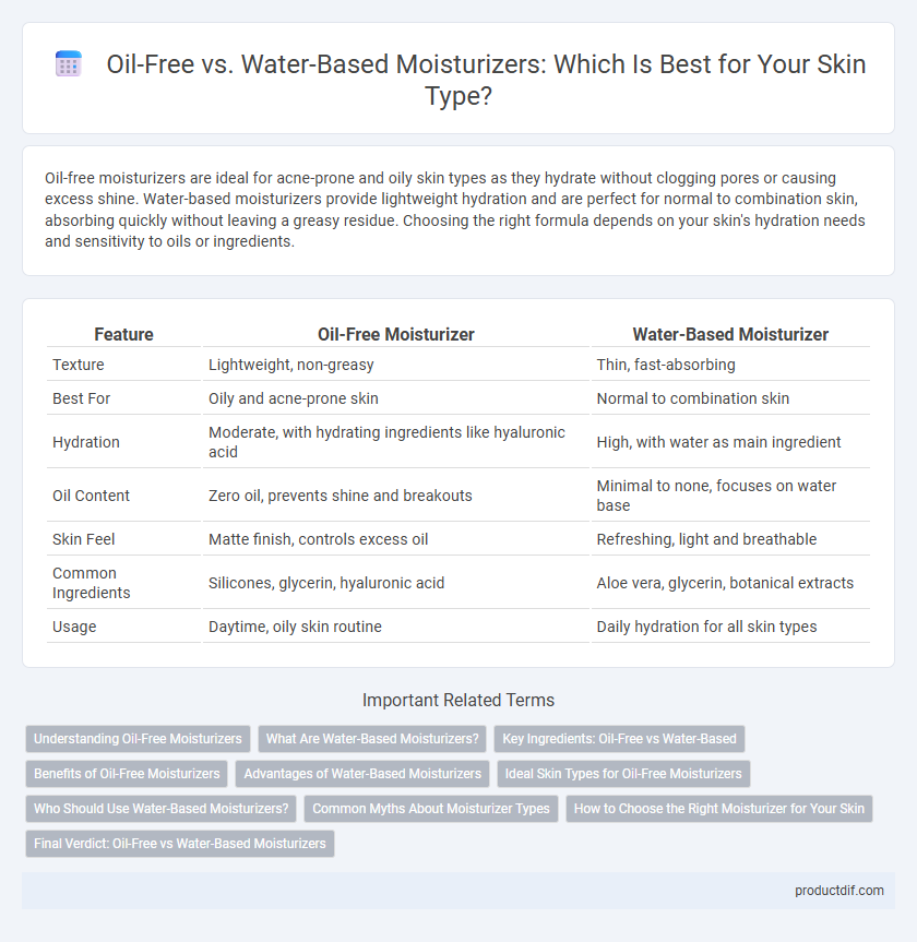 Oil-Free vs. Water-Based Moisturizers: Which Is Best for Your Skin Type?
