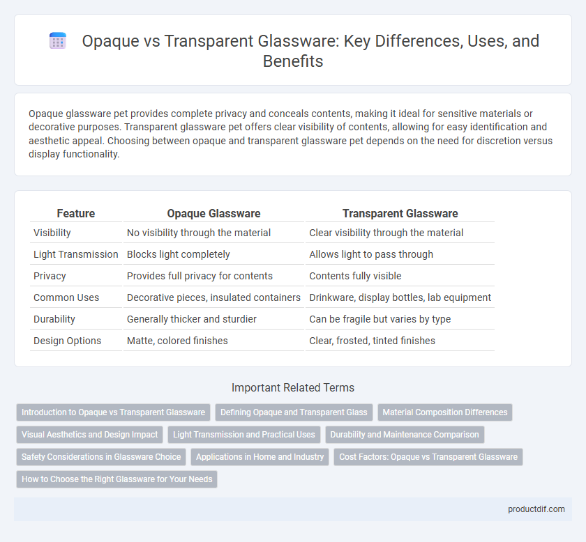 Opaque vs Transparent Glassware: Key Differences, Uses, and Benefits