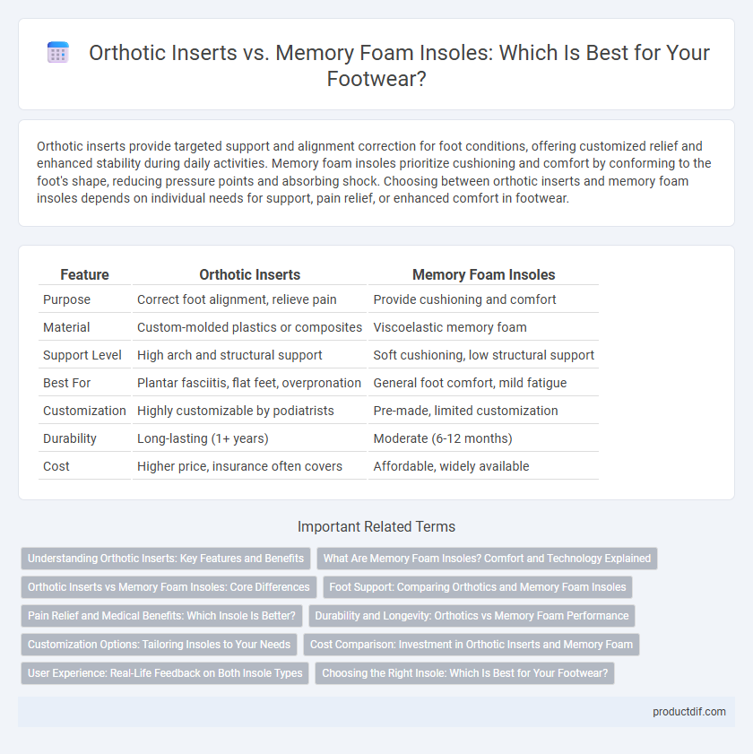 Orthotic Inserts vs. Memory Foam Insoles: Which Is Best for Your Footwear?