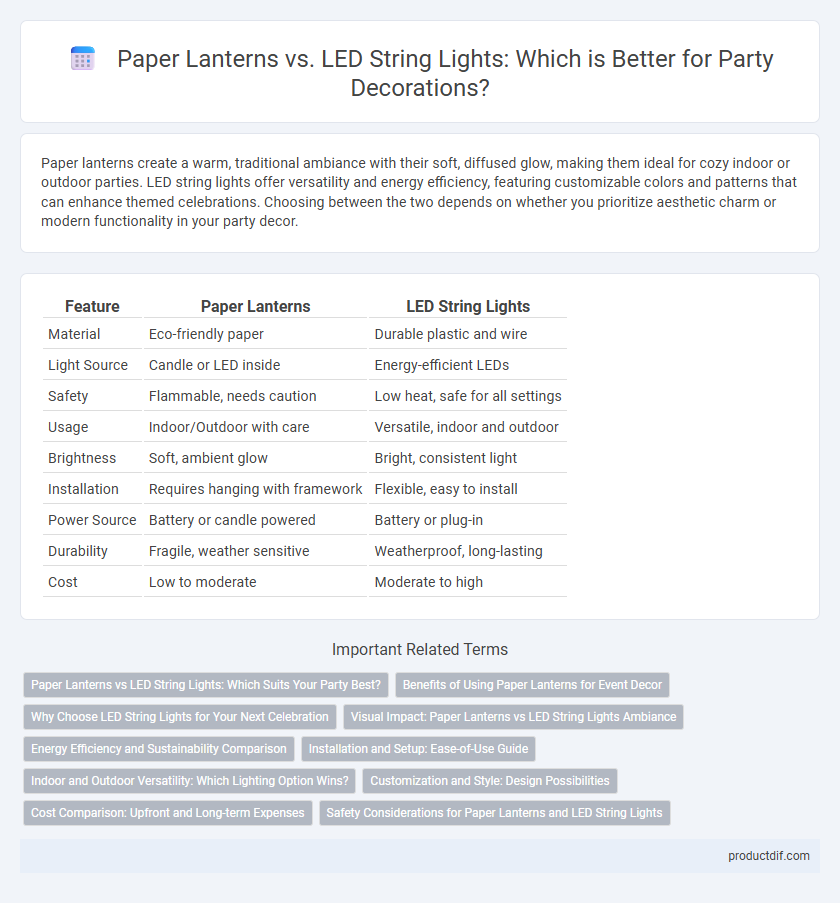 Paper Lanterns vs. LED String Lights: Which is Better for Party Decorations?