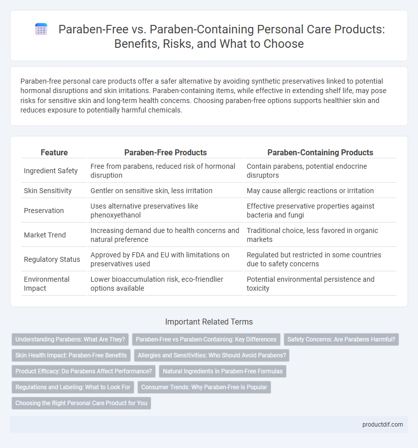 Paraben-Free vs. Paraben-Containing Personal Care Products: Benefits, Risks, and What to Choose