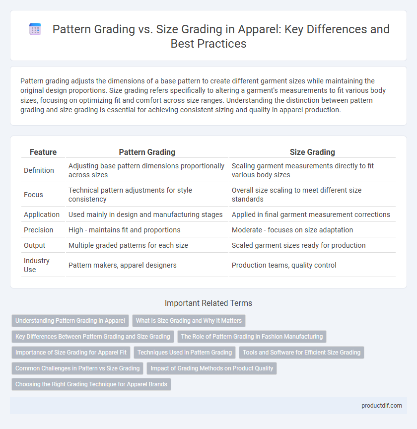 Pattern Grading vs. Size Grading in Apparel: Key Differences and Best Practices
